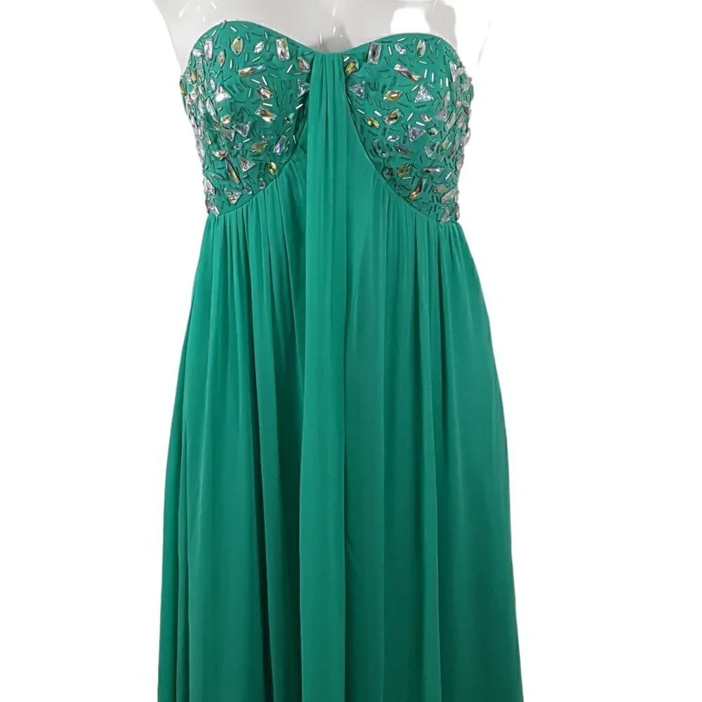 MORGAN & CO CHIFFON DRESS - Picture 2 of 10